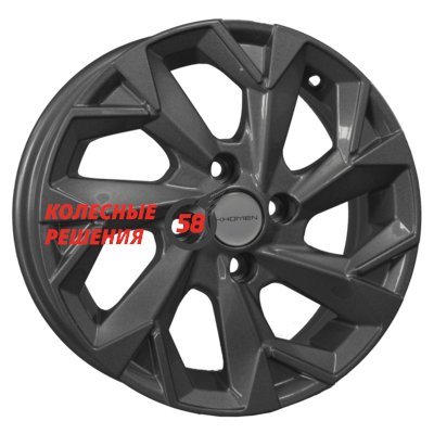 Khomen Wheels KHW1402 (Solaris/Logan/Rio) Gray 5.5x14/4x100 D67.1 ET43  