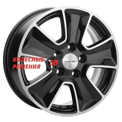 Khomen Wheels KHW1601 (Huyndai/Kia) Black-FP 6.5x16/5x114.3 D67.1 ET43  