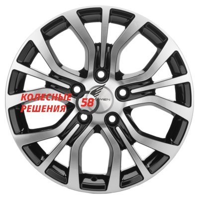Khomen Wheels KHW1608 (Chery Tiggo 3/Tiggo 3 Pro) Black-FP 6.5x16/5x108 D60.1 ET45  