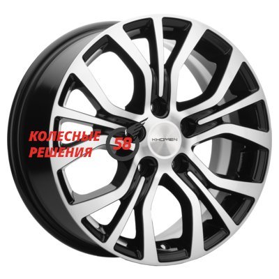 Khomen Wheels KHW1608 (Geely Coolray) Black-FP 6.5x16/5x114.3 D54.1 ET45  