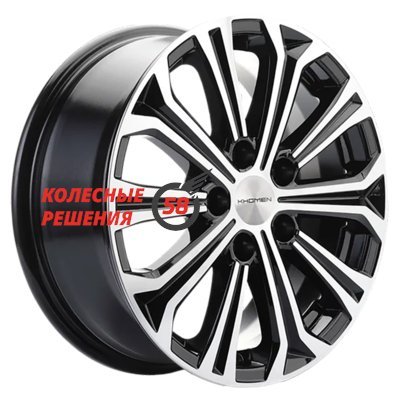 Khomen Wheels KHW1610 (Focus) Black-FP 6.5x16/5x108 D63.3 ET50  