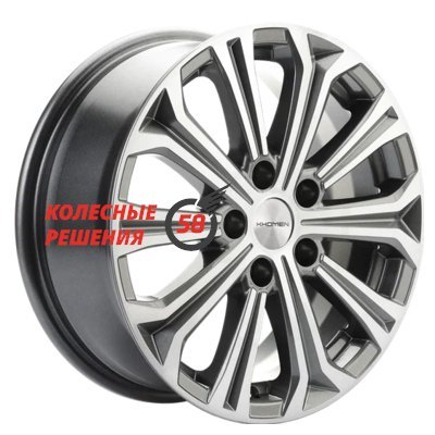 Khomen Wheels KHW1610 (Focus) Gray-FP 6.5x16/5x108 D63.3 ET50  