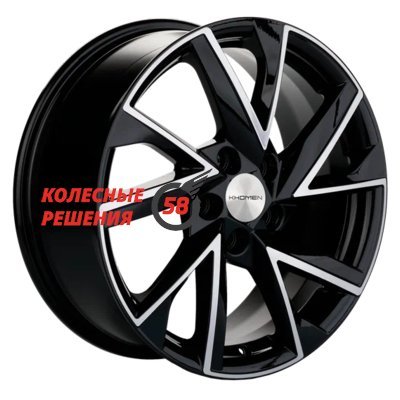 Khomen Wheels KHW1714 (Jac/Москвич 3) Black-FP 7x17/5x108 D54.1 ET40  