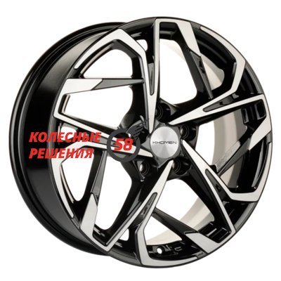 Khomen Wheels KHW1716 (Jac/Москвич 3) Black-FP 7x17/5x108 D54.1 ET40  