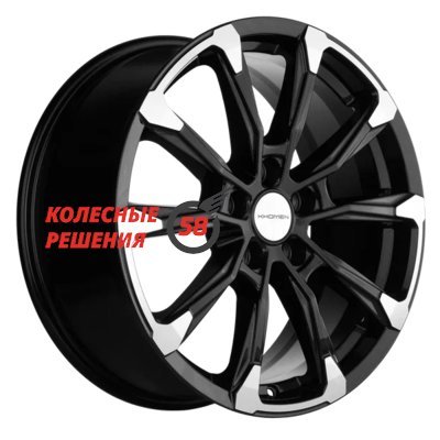 Khomen Wheels KHW1808 (Tugella/Jaguar XF/F-Pace) Black-FP 7.5x18/5x108 D63.4 ET46  