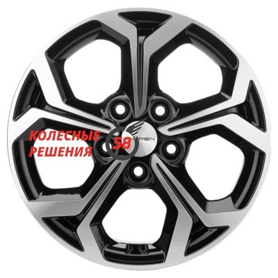 Khomen Wheels KHW1606 (Focus) Black-FP 6.5x16/5x108 D63.3 ET50  
