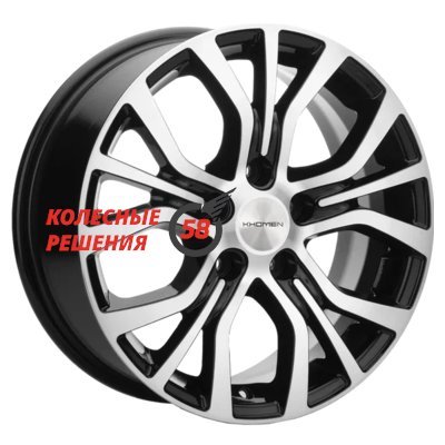 Khomen Wheels KHW1608 (Alphard) Black-FP 6.5x16/5x114.3 D60.1 ET38  