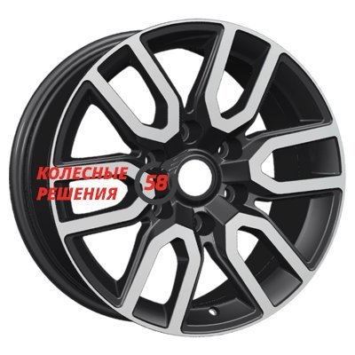 Khomen Wheels KHW1723 (Mazda BT50) Black-FP 8x17/6x139.7 D93.1 ET45  