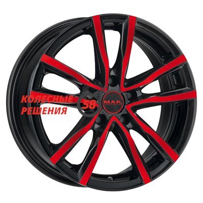 MAK Milano Black Red Face 7x17/5x114.3 D76 ET40  